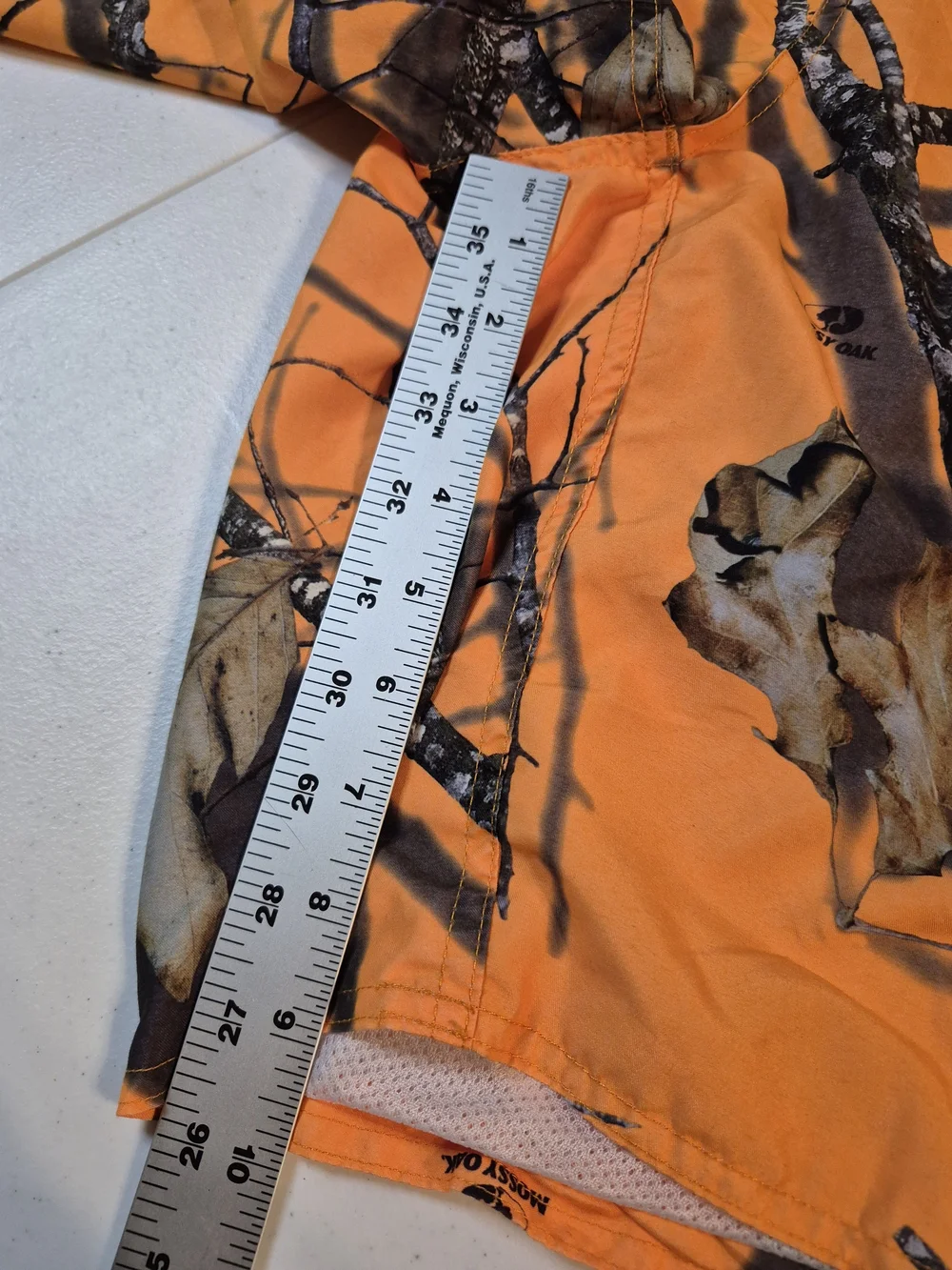 Mossy Oak Men's Orange Camo Swim Trunks 4832